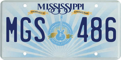 MS license plate MGS486