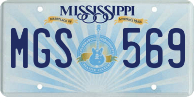 MS license plate MGS569