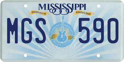 MS license plate MGS590