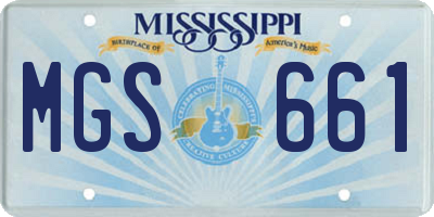MS license plate MGS661