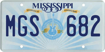 MS license plate MGS682