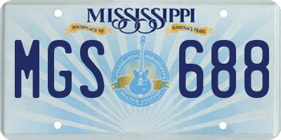 MS license plate MGS688