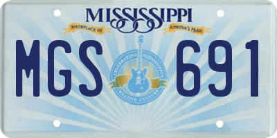 MS license plate MGS691