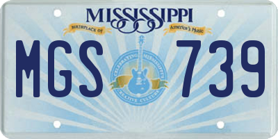MS license plate MGS739