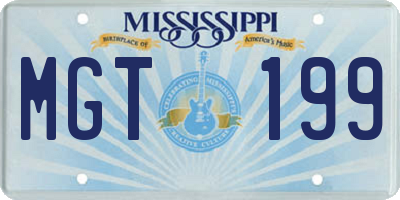 MS license plate MGT199