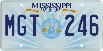 MS license plate MGT246