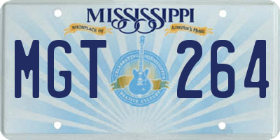 MS license plate MGT264