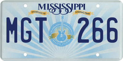 MS license plate MGT266