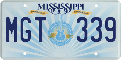 MS license plate MGT339