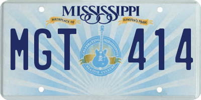 MS license plate MGT414