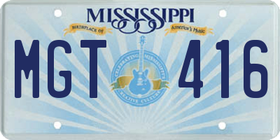 MS license plate MGT416