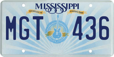 MS license plate MGT436