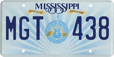 MS license plate MGT438