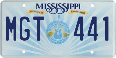 MS license plate MGT441