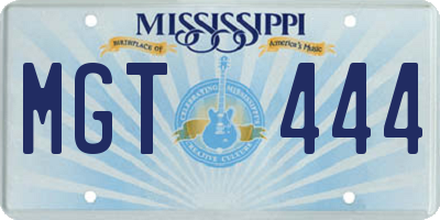 MS license plate MGT444