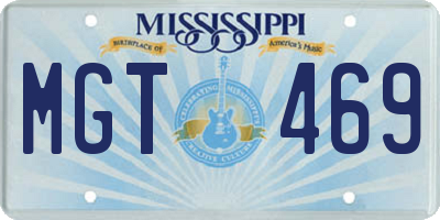 MS license plate MGT469