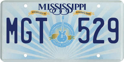 MS license plate MGT529