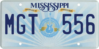 MS license plate MGT556