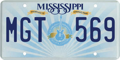 MS license plate MGT569
