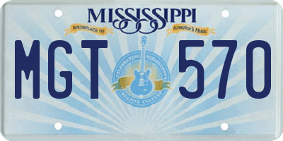 MS license plate MGT570