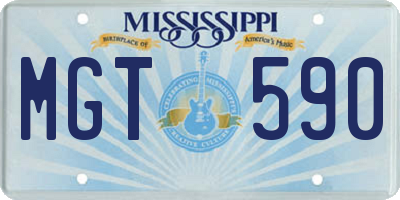 MS license plate MGT590