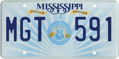 MS license plate MGT591