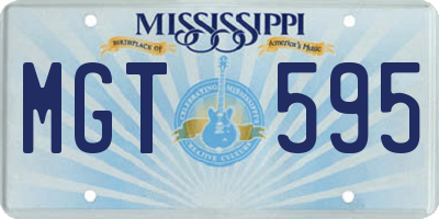 MS license plate MGT595