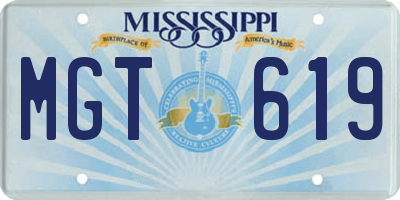 MS license plate MGT619