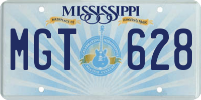 MS license plate MGT628