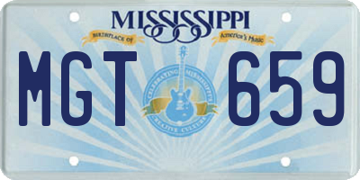 MS license plate MGT659