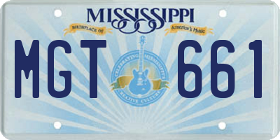 MS license plate MGT661