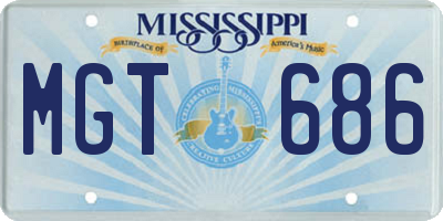 MS license plate MGT686
