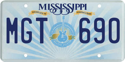 MS license plate MGT690