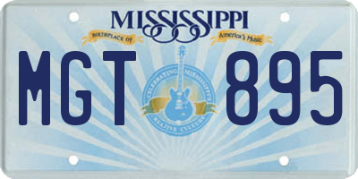 MS license plate MGT895