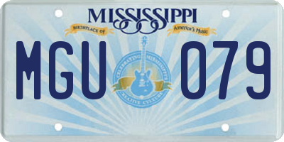 MS license plate MGU079