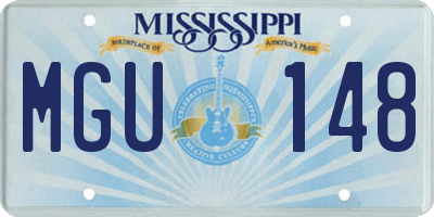 MS license plate MGU148