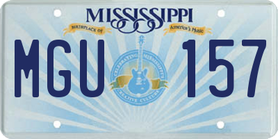 MS license plate MGU157