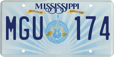 MS license plate MGU174