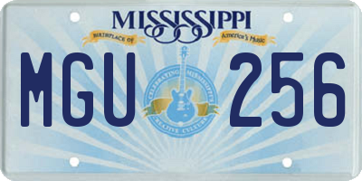 MS license plate MGU256
