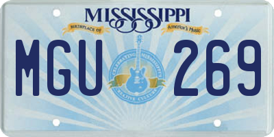 MS license plate MGU269