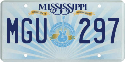 MS license plate MGU297