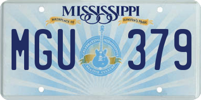 MS license plate MGU379