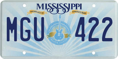 MS license plate MGU422