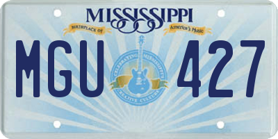 MS license plate MGU427