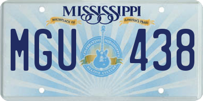 MS license plate MGU438