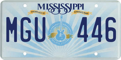 MS license plate MGU446