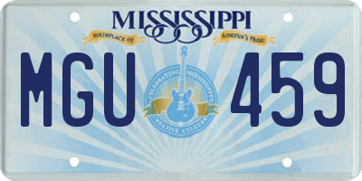 MS license plate MGU459