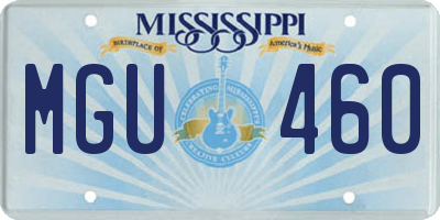 MS license plate MGU460