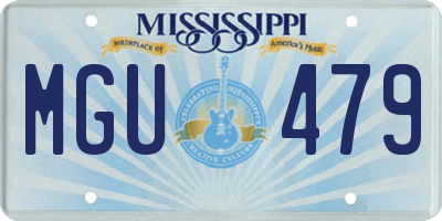 MS license plate MGU479