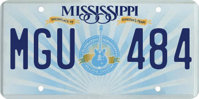 MS license plate MGU484